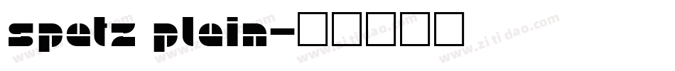 Spatz Plain字体转换